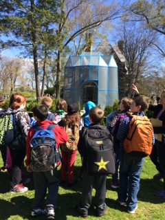 Students in Front of Sculpture 2