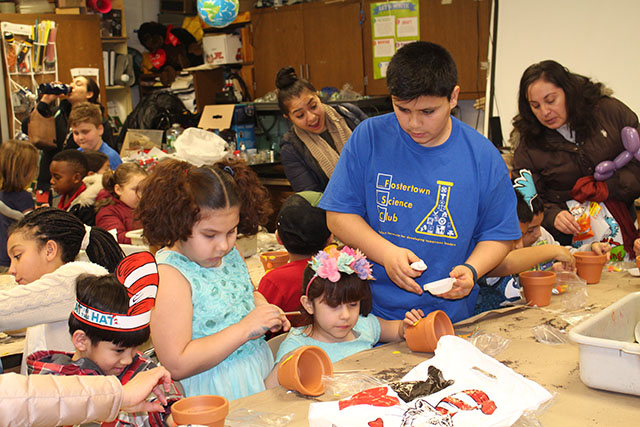 Students participating in activities during Dr. Suess Night 5