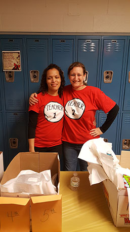 Teachers participating in the Dr. Suess Night