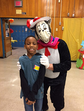 The cat in the hat at Dr. Suess Night