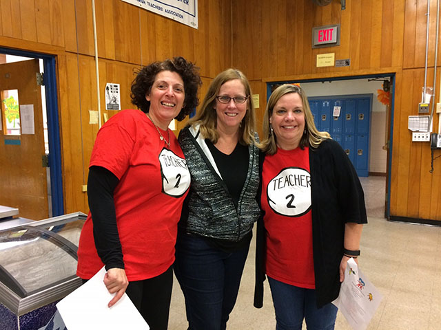 A group of teachers at Dr. Suess Night