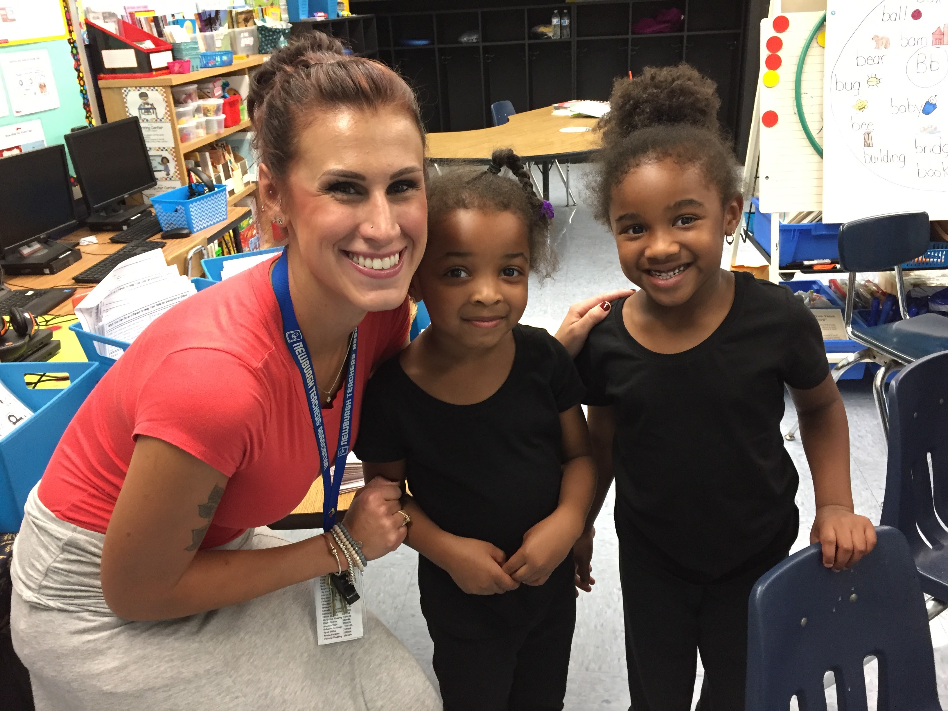 Teacher and Students at Open House