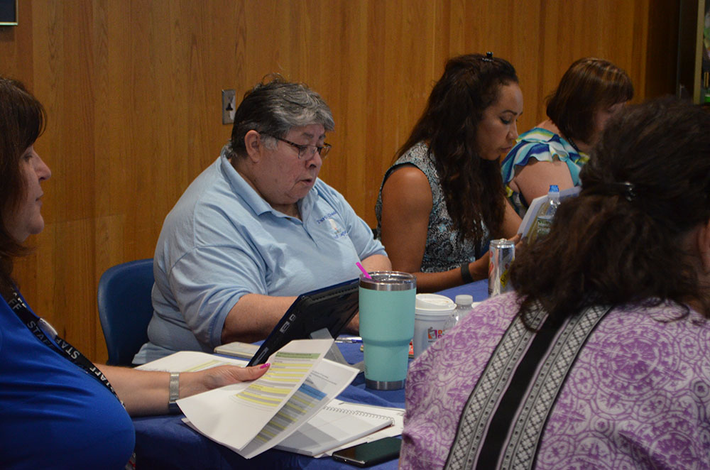 Members of the Strategic Planning Team discuss this year's focus. Photo 7