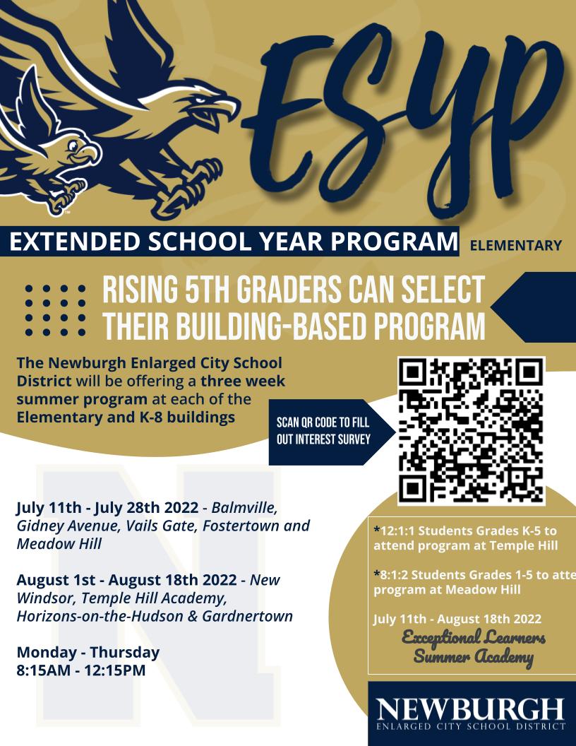 Thumbnail for Extended School Year Program (ESYP) for Rising 5th Grade Scholars