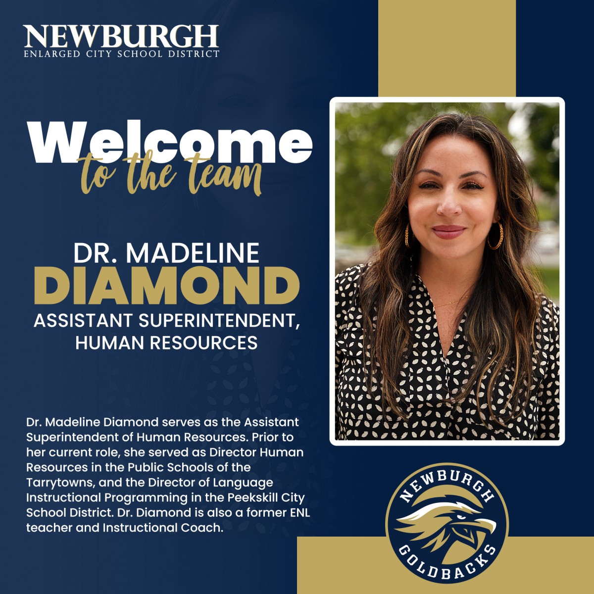 Thumbnail for NECSD is proud to Welcome Dr. Madeline Diamond as the new Assistant Superintendent of Human Resources