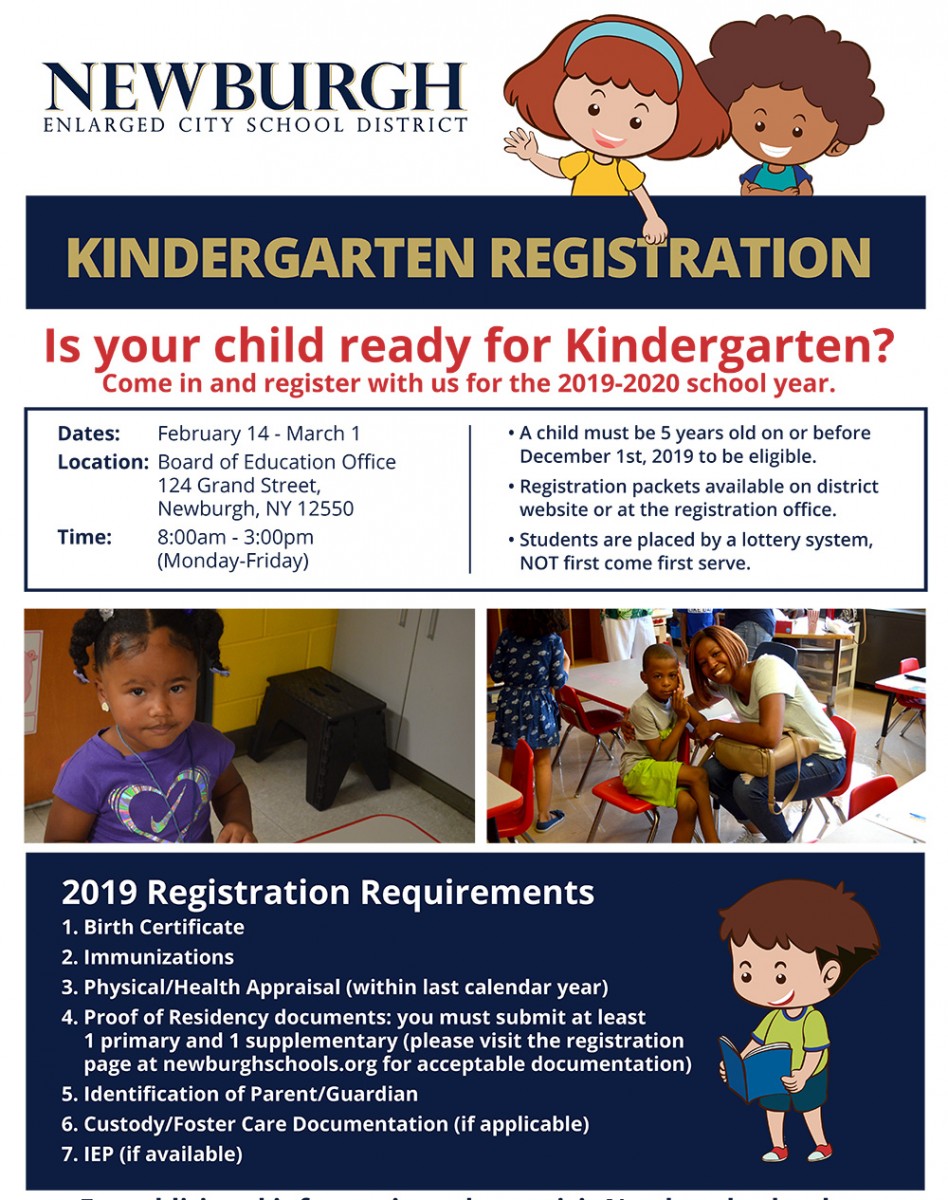 Kindergarten Registration (Text on image available below)