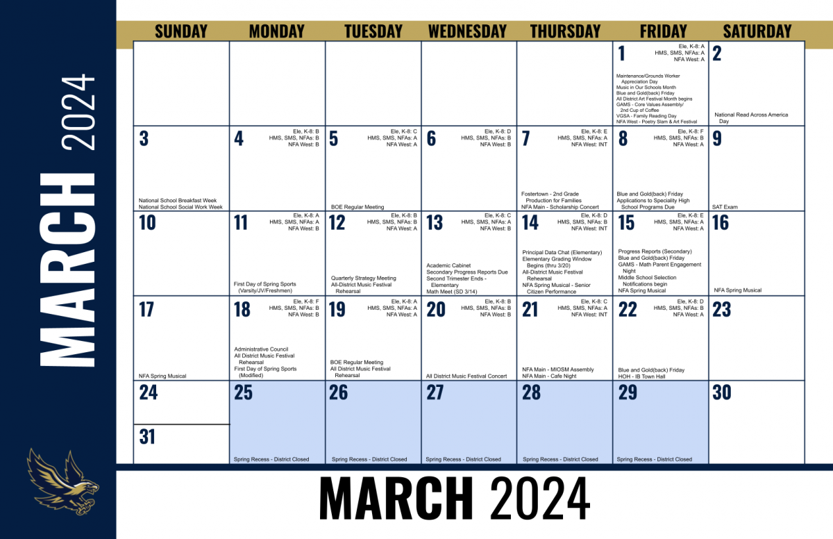 CALENDAR UPDATE | April 2024- News - NECSD
