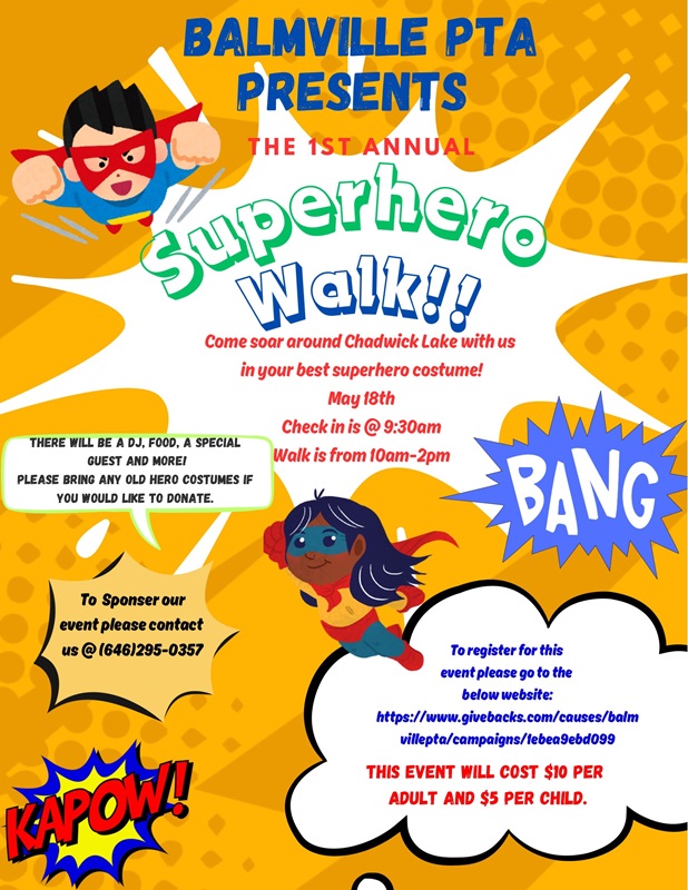 Thumbnail for Balmville Presents Inaugural Superhero Walk!