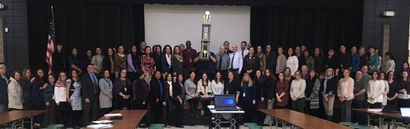 Temple Hill Academy and their trophy