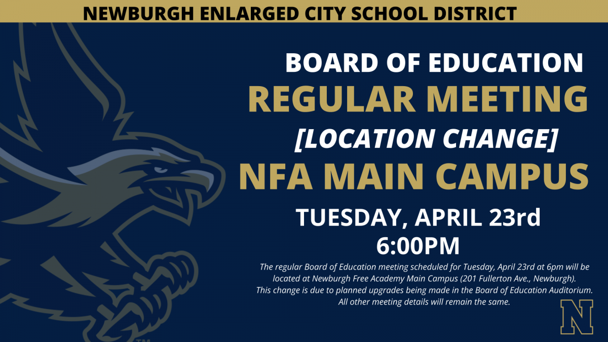 Thumbnail for BOE Meeting Location Change | Tuesday, April 23rd