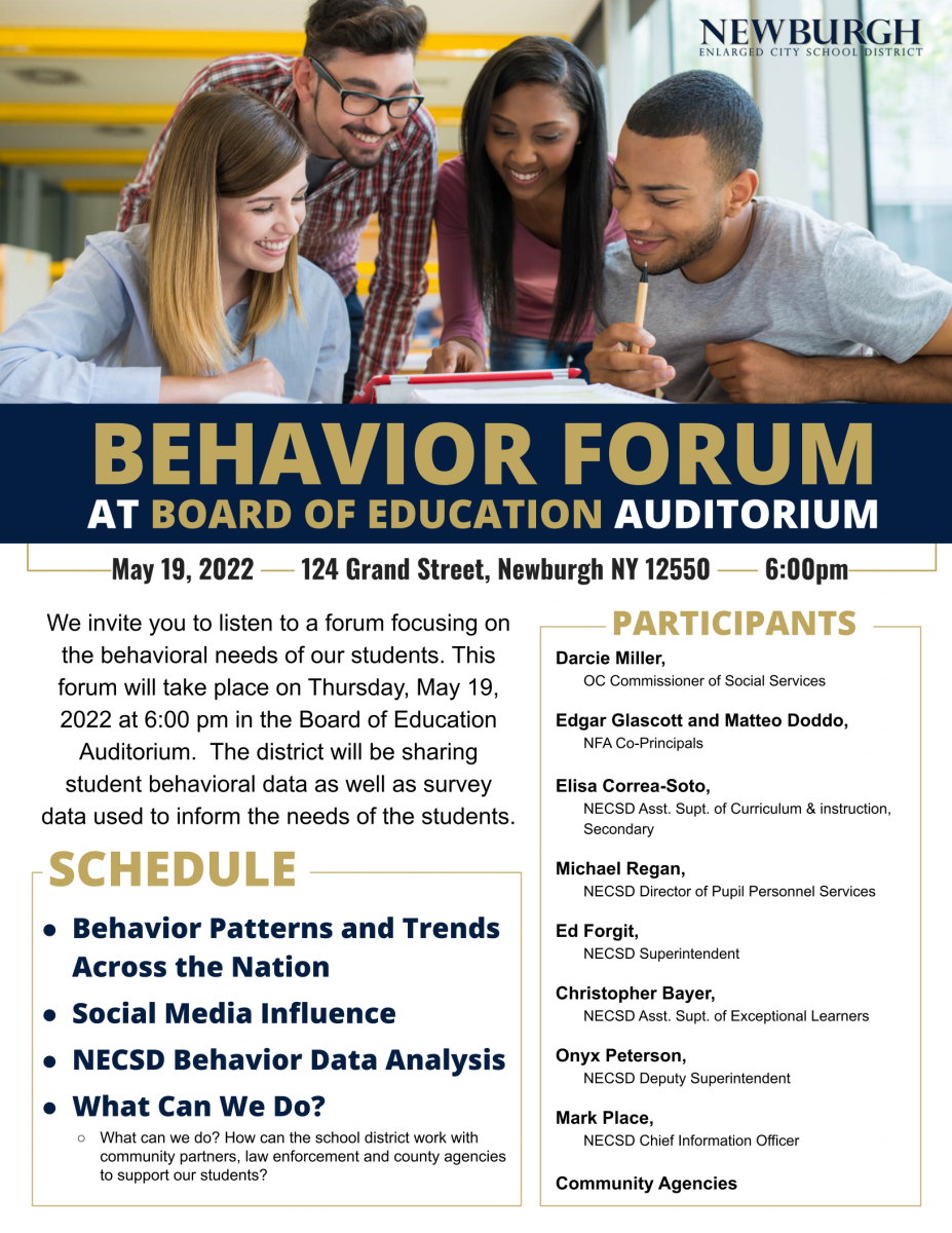 Thumbnail for NECSD Behavior Forum - Thursday, May 19th