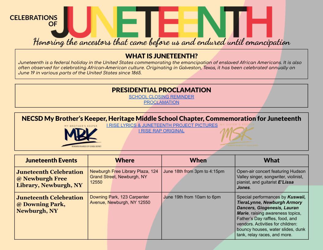 Thumbnail for Upcoming Celebrations of Juneteenth