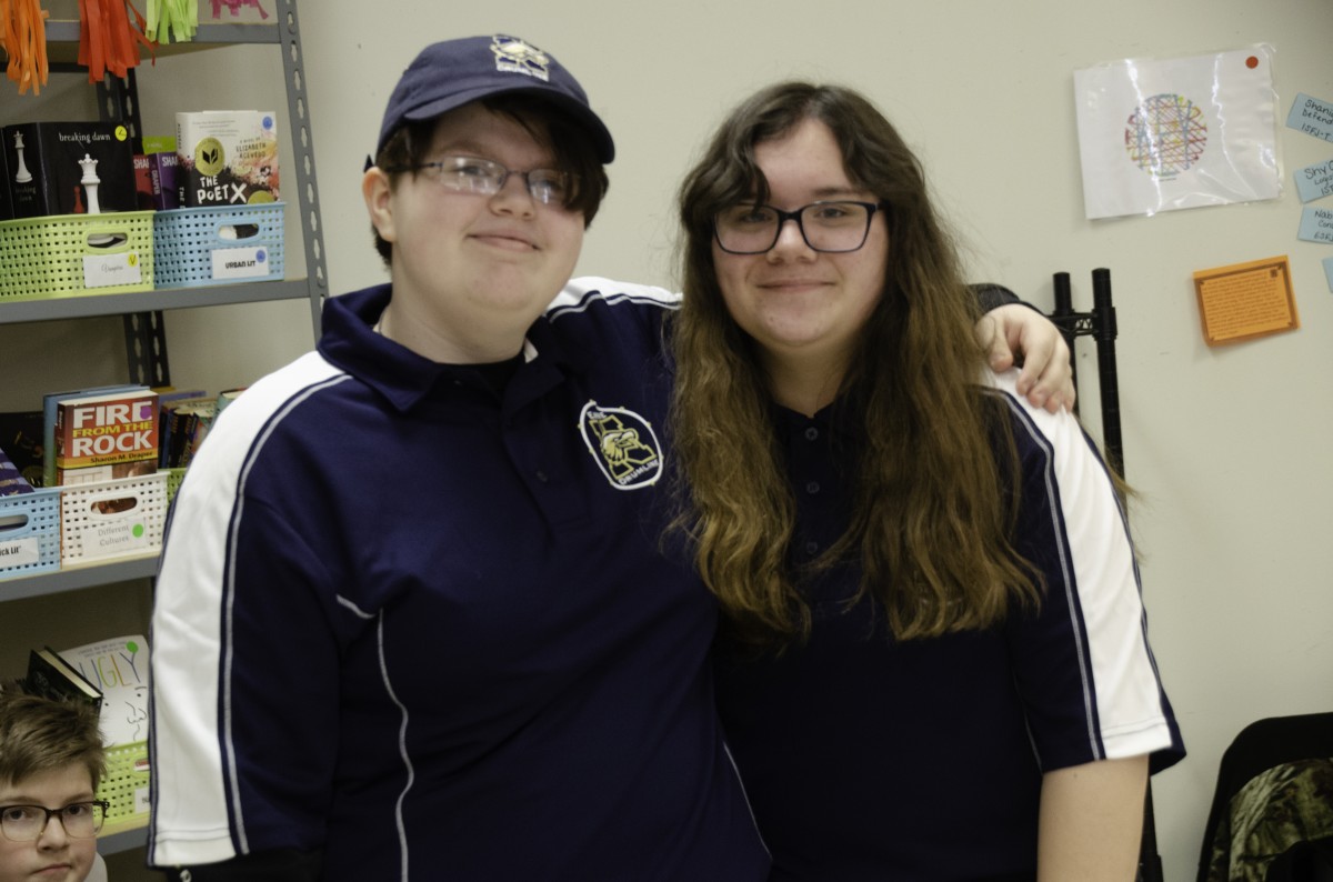 Students pose for a  photo.