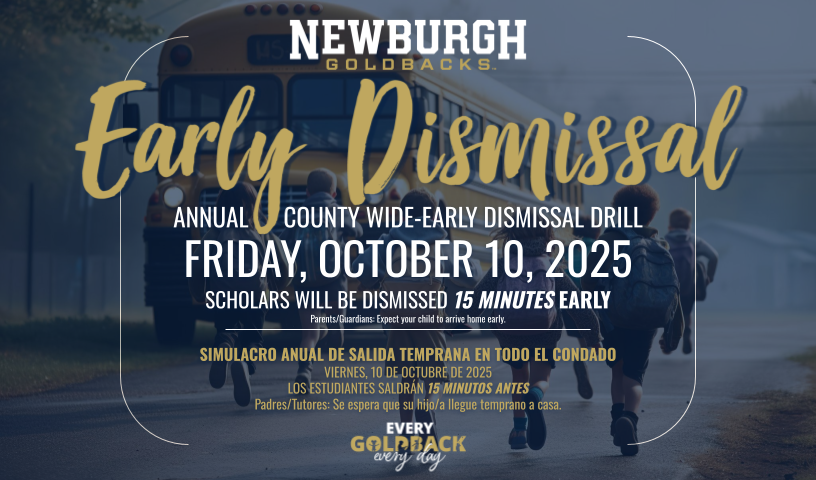 Thumbnail for REMINDER! Early Dismissal Drill | 15 Minutes Early