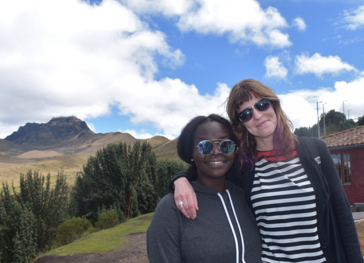 Ms. Hesse and Aboya pose in Ecquador