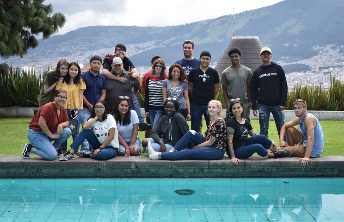 Group of students who traveled with Global to Local, an organization with Excelsior Academy at NFA North