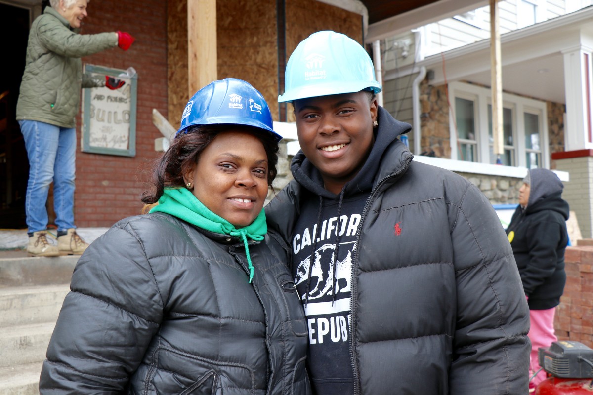 Jeremiah and his Mom pose