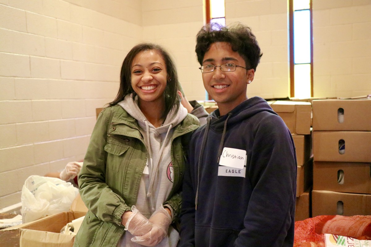 Students pose for a picture