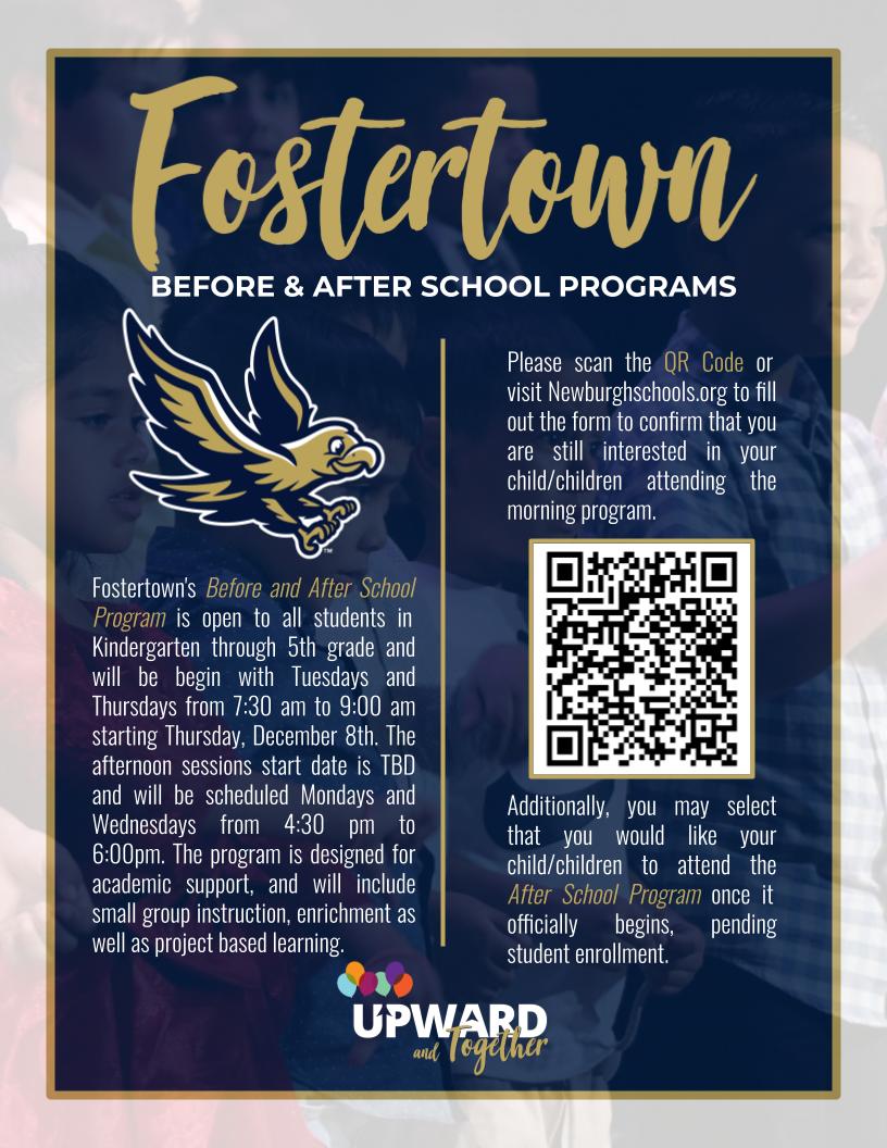 Thumbnail for ATTENTION Fostertown Families: Sign Up for Before & Afterschool Programs NOW!