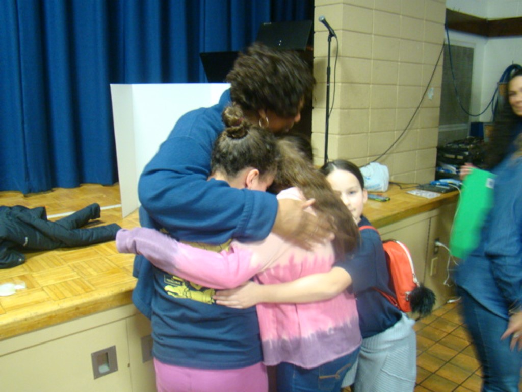 Ms. West with students.