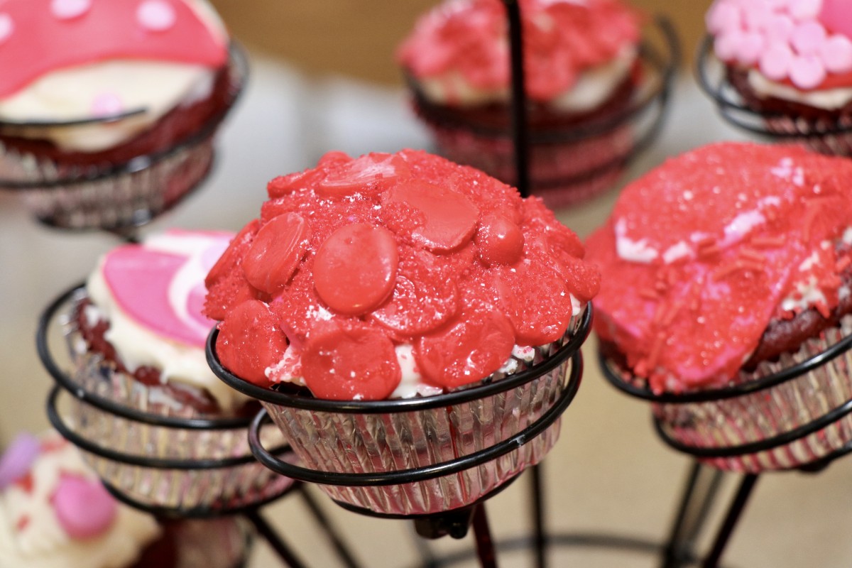 Students created specially designed cupcakes for the event