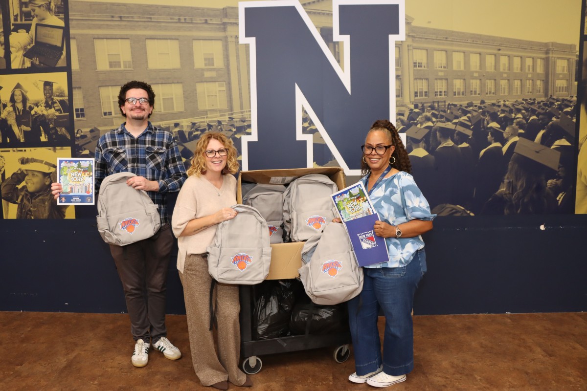 Thumbnail for Senator Skoufis Donates NY Knicks Backpacks with Supplies to NECSD Students