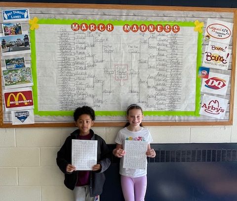 Thumbnail for March Madness for 4th graders at Meadow Hill!  Bracket up for Multiplication fun!