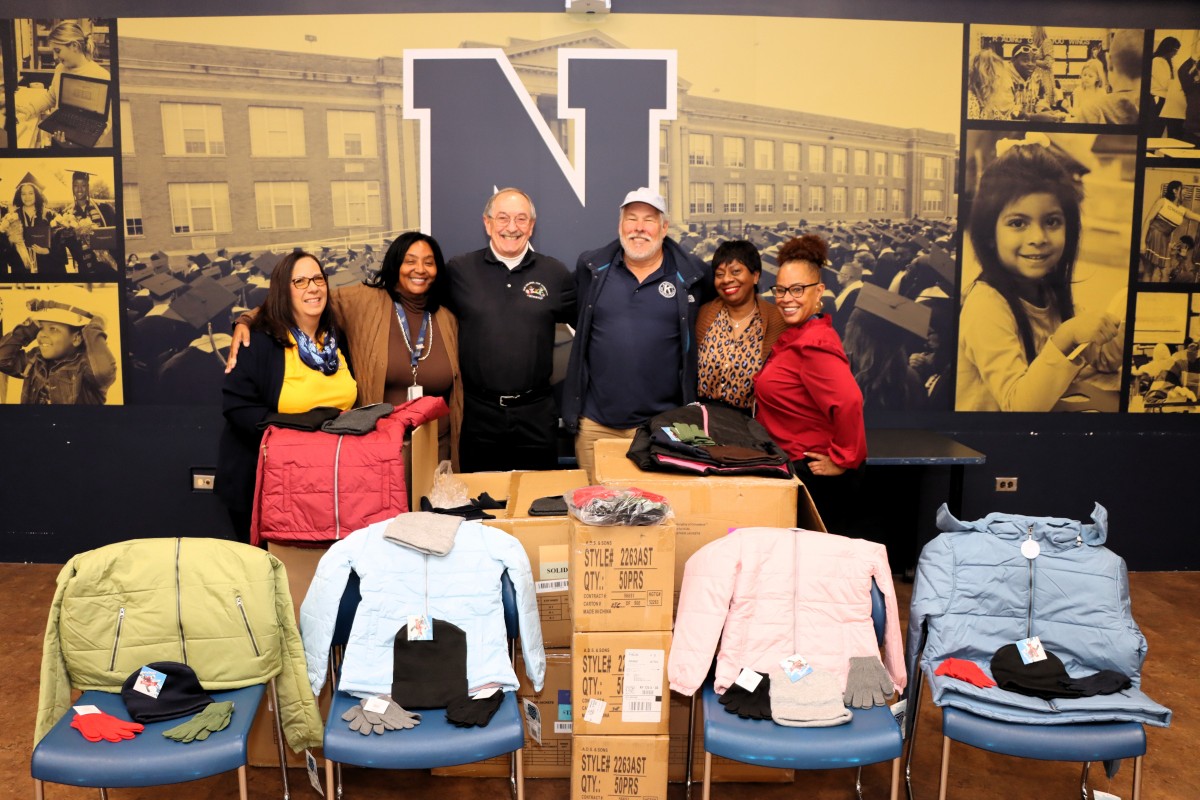 Thumbnail for Kiwanis Club of Newburgh Donates Coats, Hats, and Scarves to NECSD Scholars