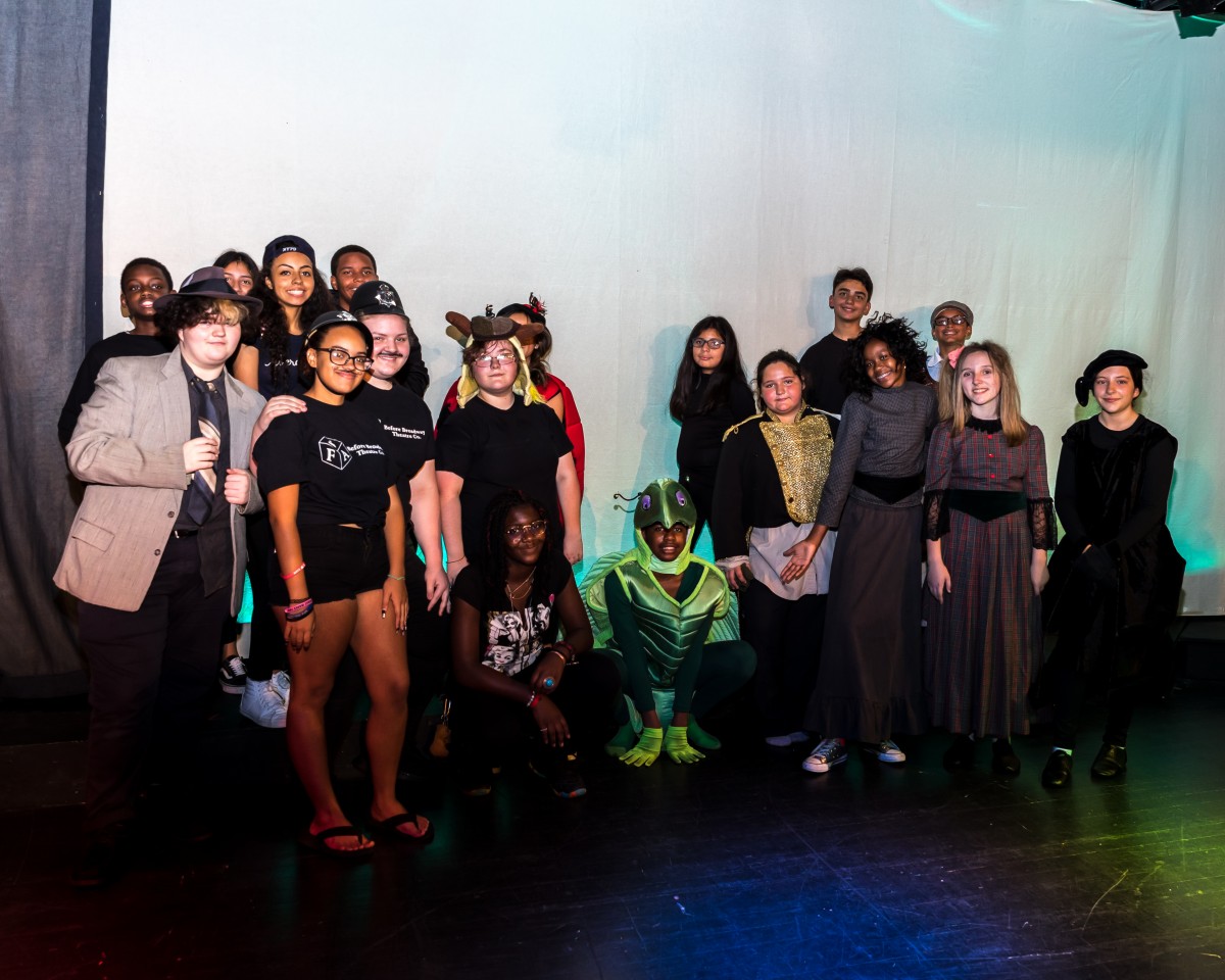 Students pose in costume.