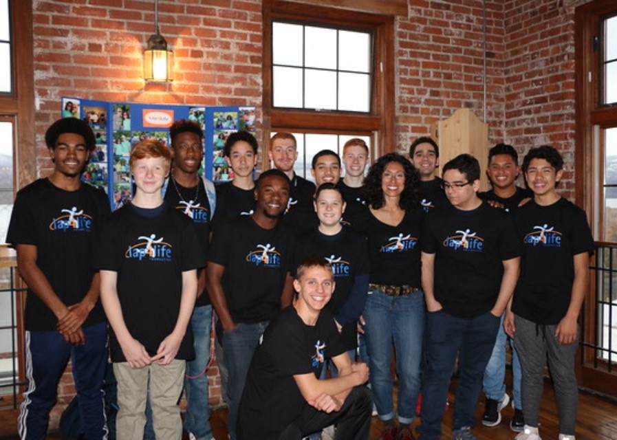 NFA Varsity Boys Swim team poses for picture