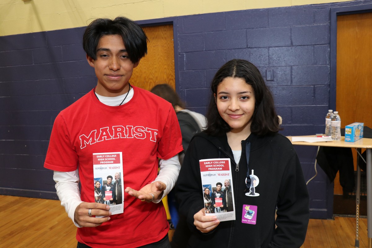 Students pose for a photo.