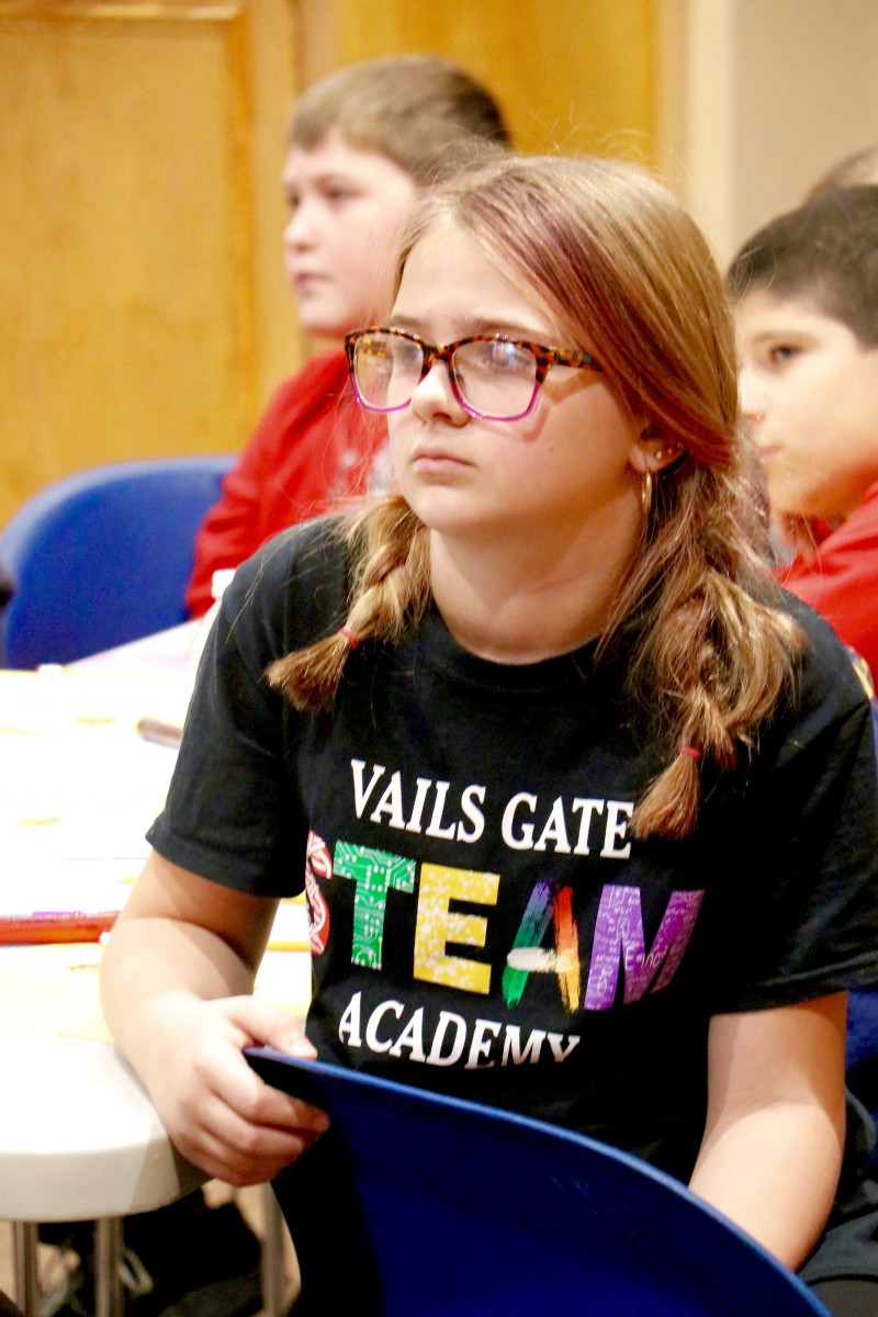 Students listen for instructions