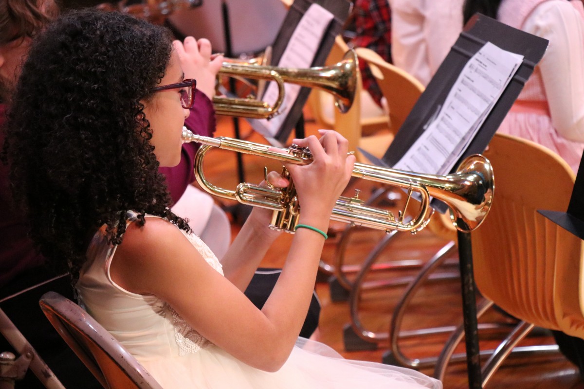 Students performing.