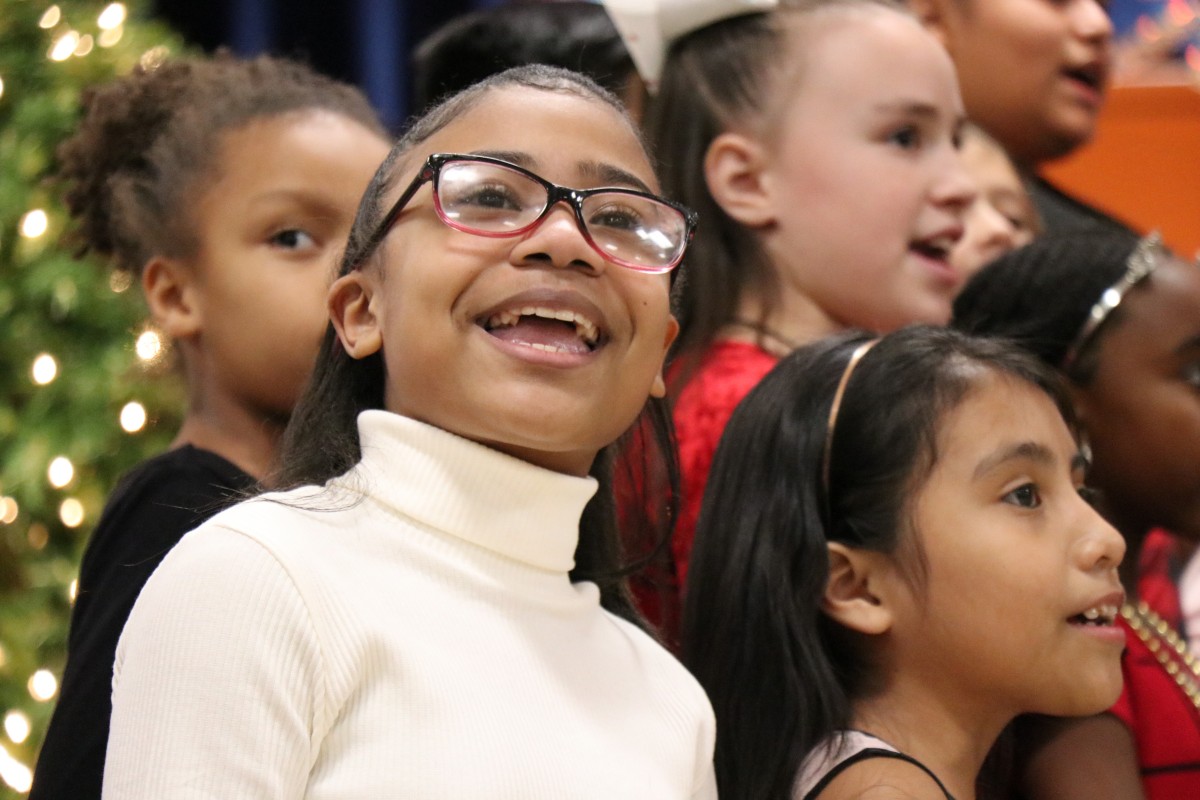 Students performing.