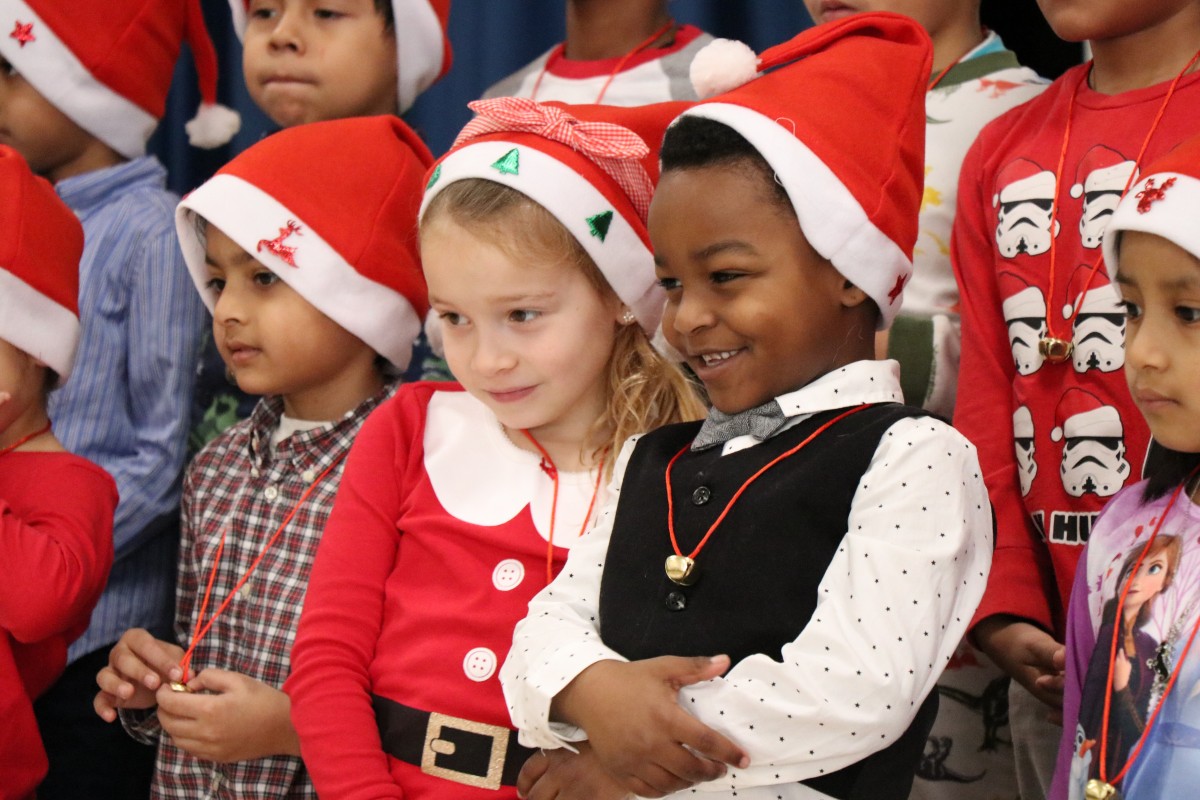 Students performing.