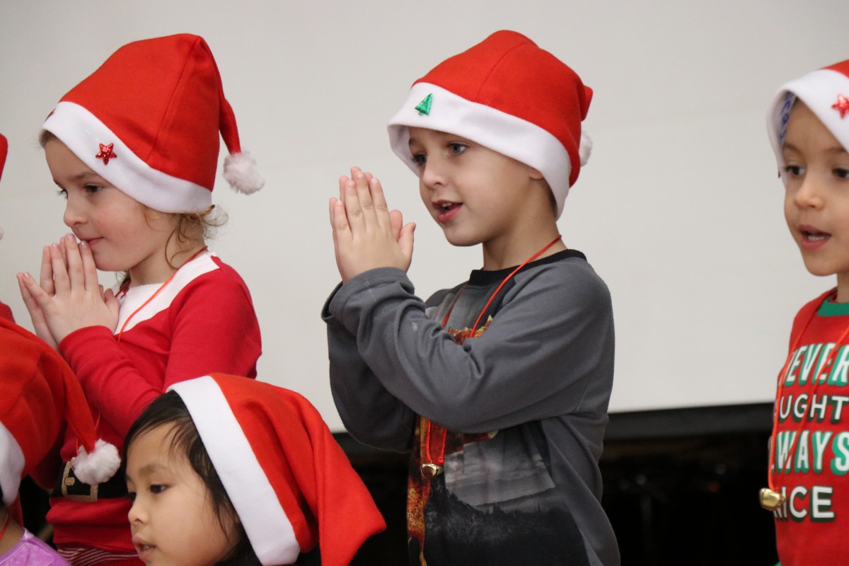 Students performing.