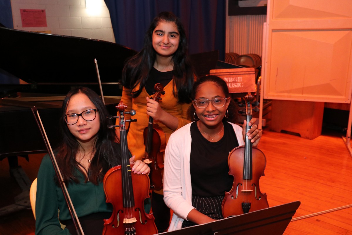 Students pose for a photo.