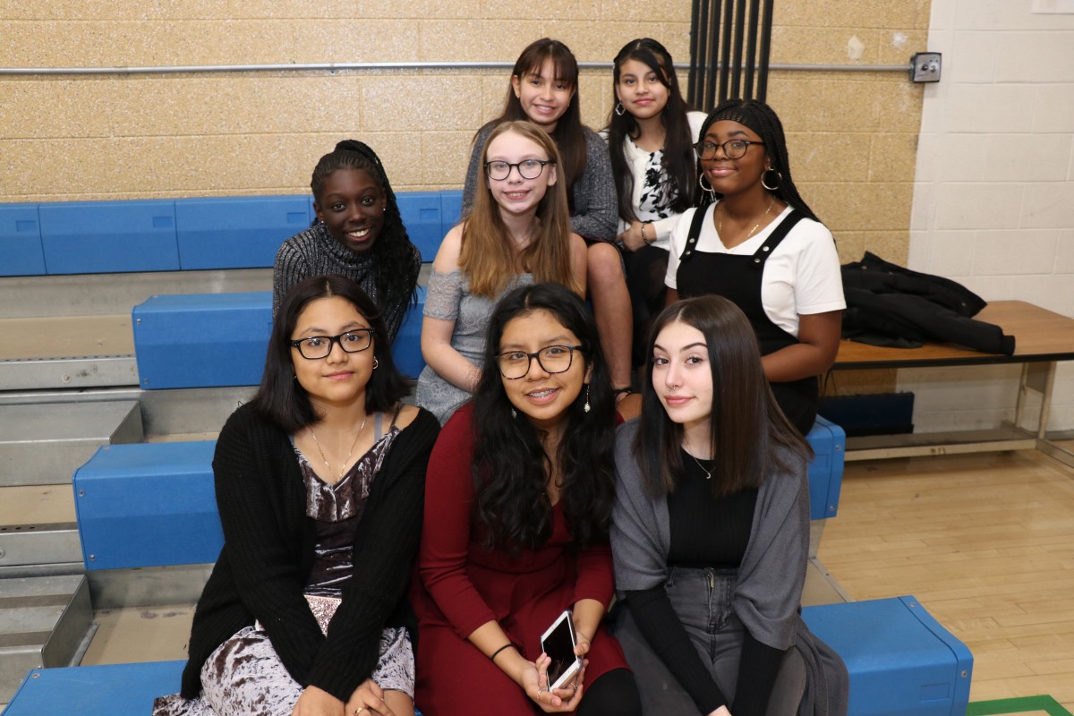 Students pose for a photo.