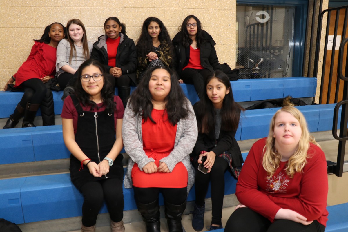 Students pose for a photo.