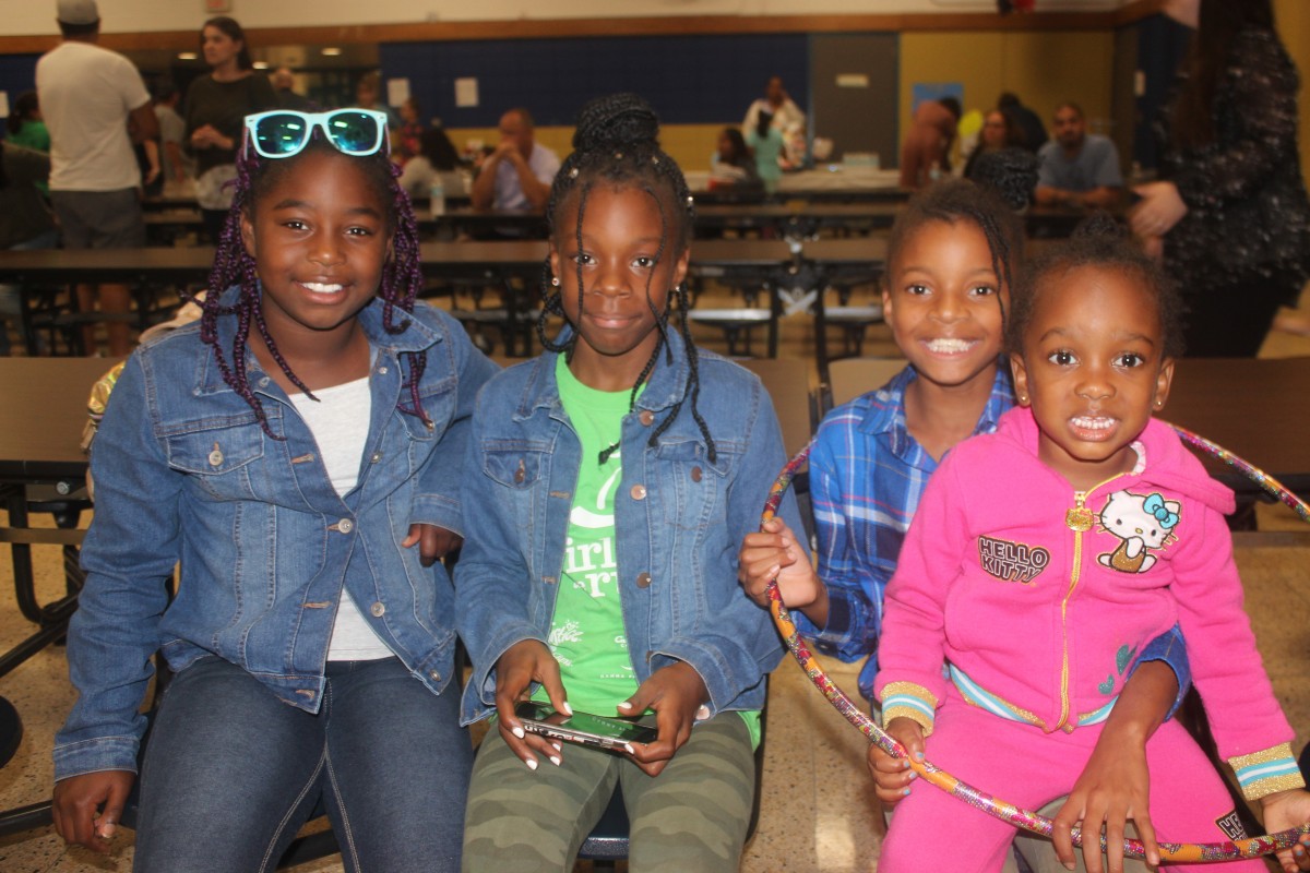 Students enjoying their ice cream.