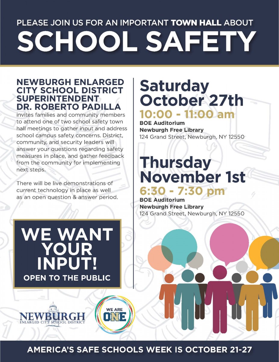 School Safety Town Hall Flyer