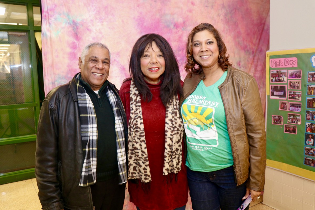 Assistant Principal Ms. Karriem Bunce poses with her parents