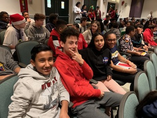 Students pose for a photo.