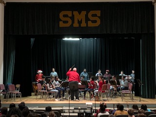 Students performing.