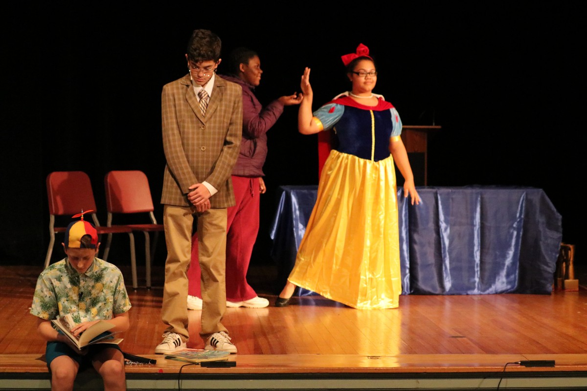 Students performing.
