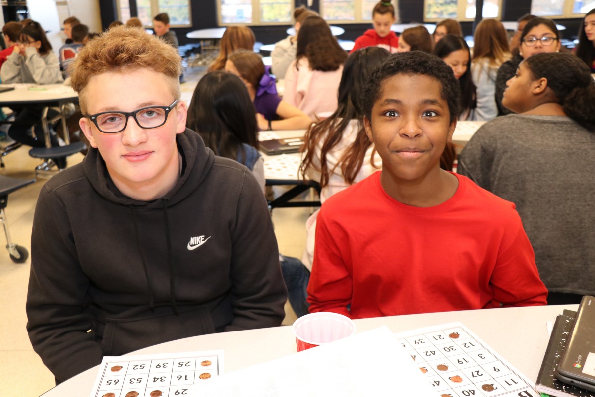 Students pose for a photo at the event.