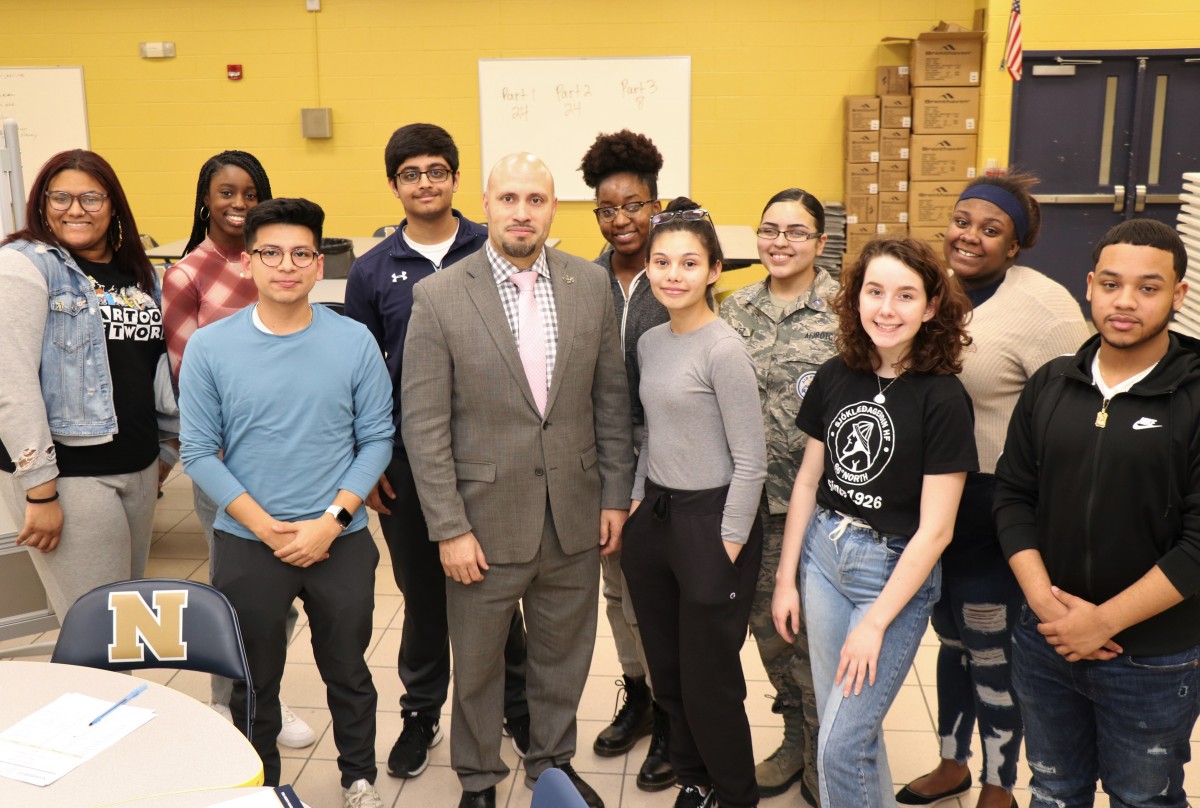 Participants pose with Dr. Padilla.