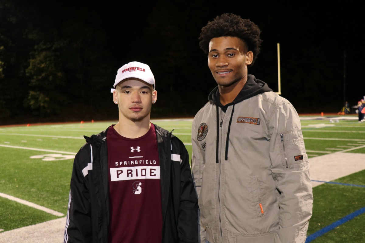 Members of the class of 2019 Gianni Hill (Springfield College) and Kameren King (SUNY Brockport).