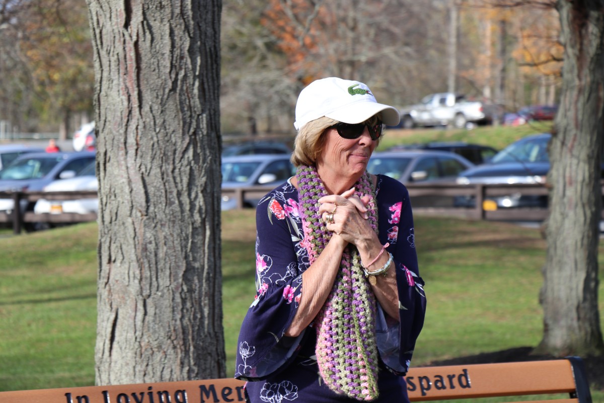 Mrs. Mary Gaspard thanks guests for coming.