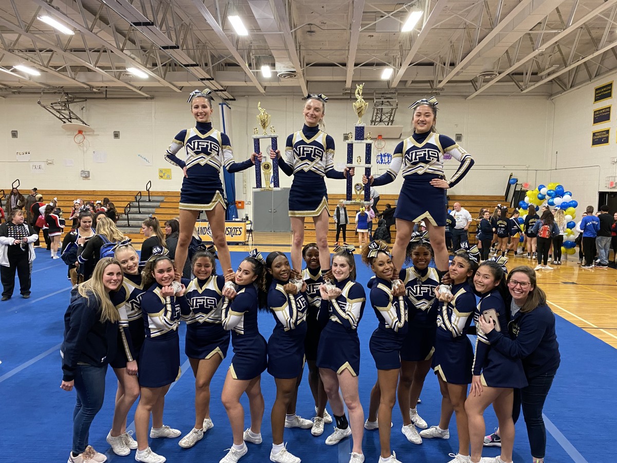 NFA Cheerleaders pose for a photo.